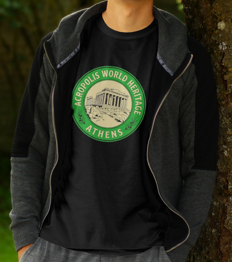 Acropolis World Heritage Athens Iconic Parthenon Landmark T-Shirt