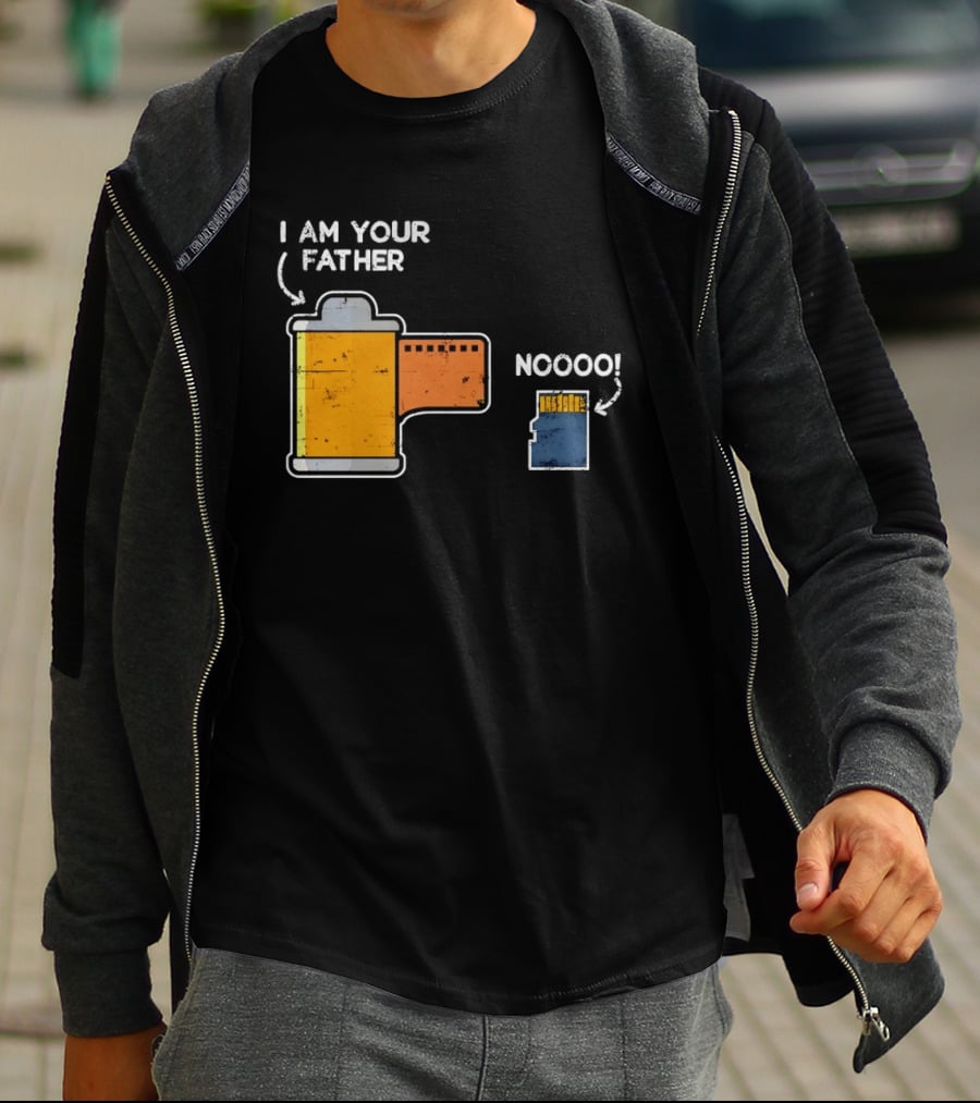I Am Your Father Film Roll MicroSD Noooo Star Wars T-Shirt
