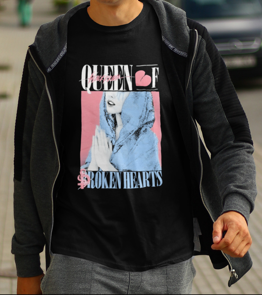 Blackbear Queen Of Broken Hearts Prayer Design With Pink And Blue Aesthetic T-Shirt