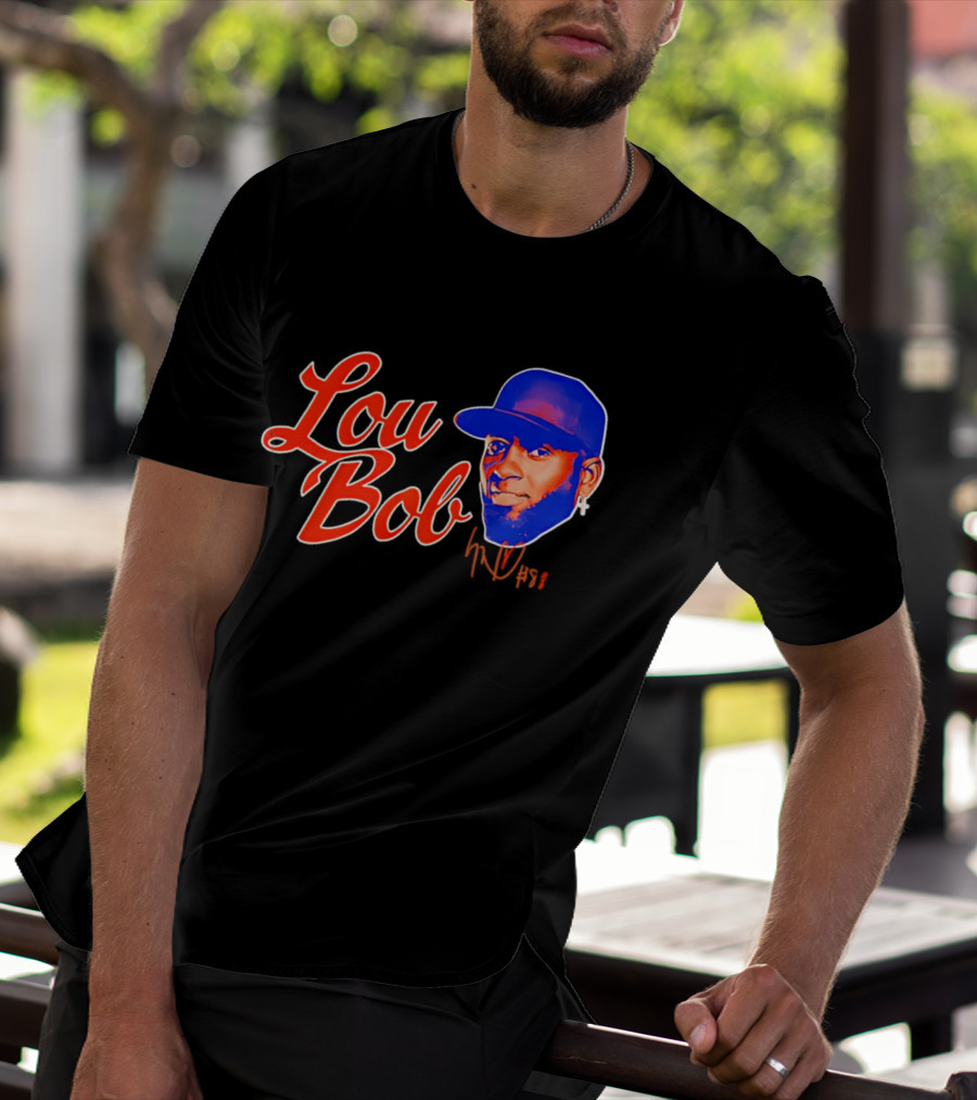 Lou Bob Luis Robert Jr New York Mets Big Head T-Shirt