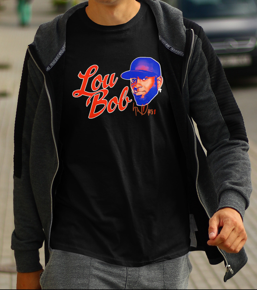 Lou Bob Luis Robert Jr New York Mets Big Head T-Shirt