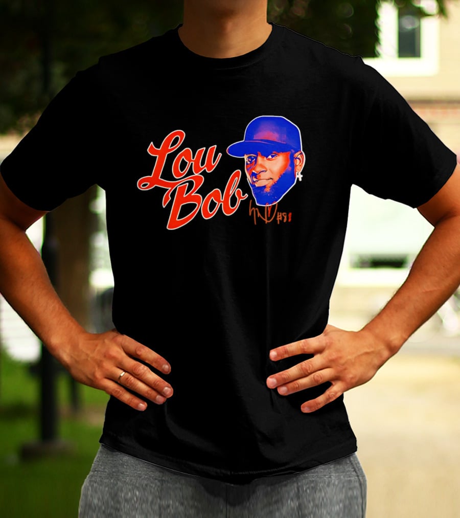 Lou Bob Luis Robert Jr New York Mets Big Head T-Shirt