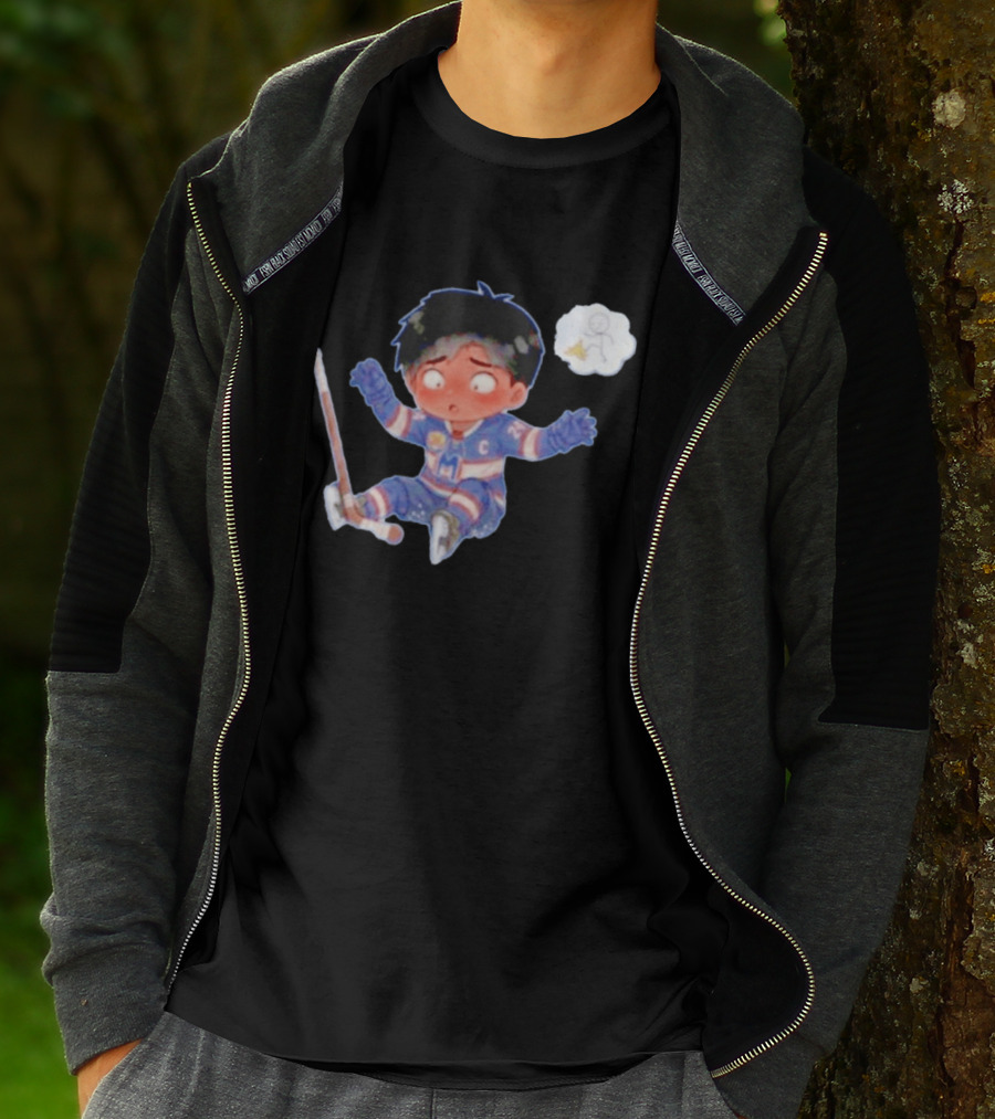 Hollander Chibi Hockey Player Banana Peel Mishap T-Shirt