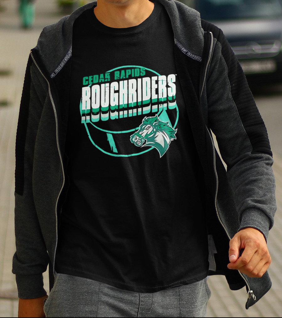 Cedar Rapids RoughRiders Horse Head T-Shirt