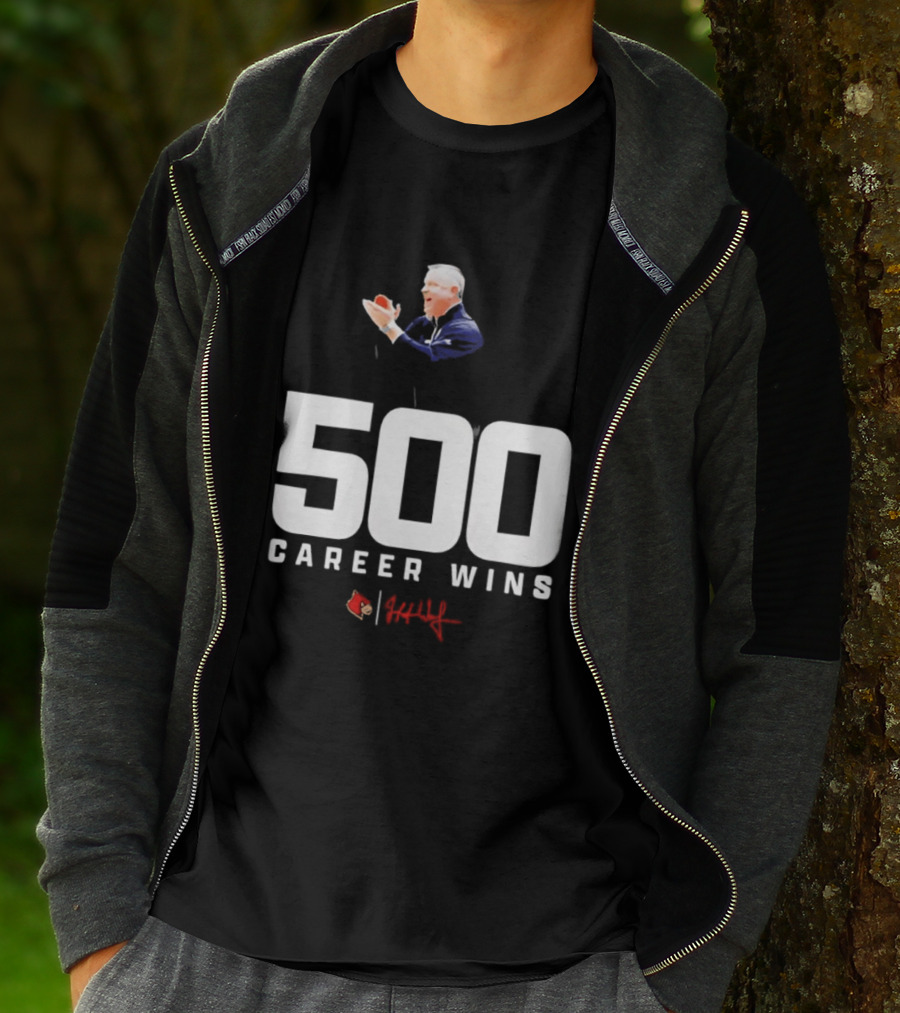 500 Career Wins Coach Jeff Walz Red Cardinals T-Shirt