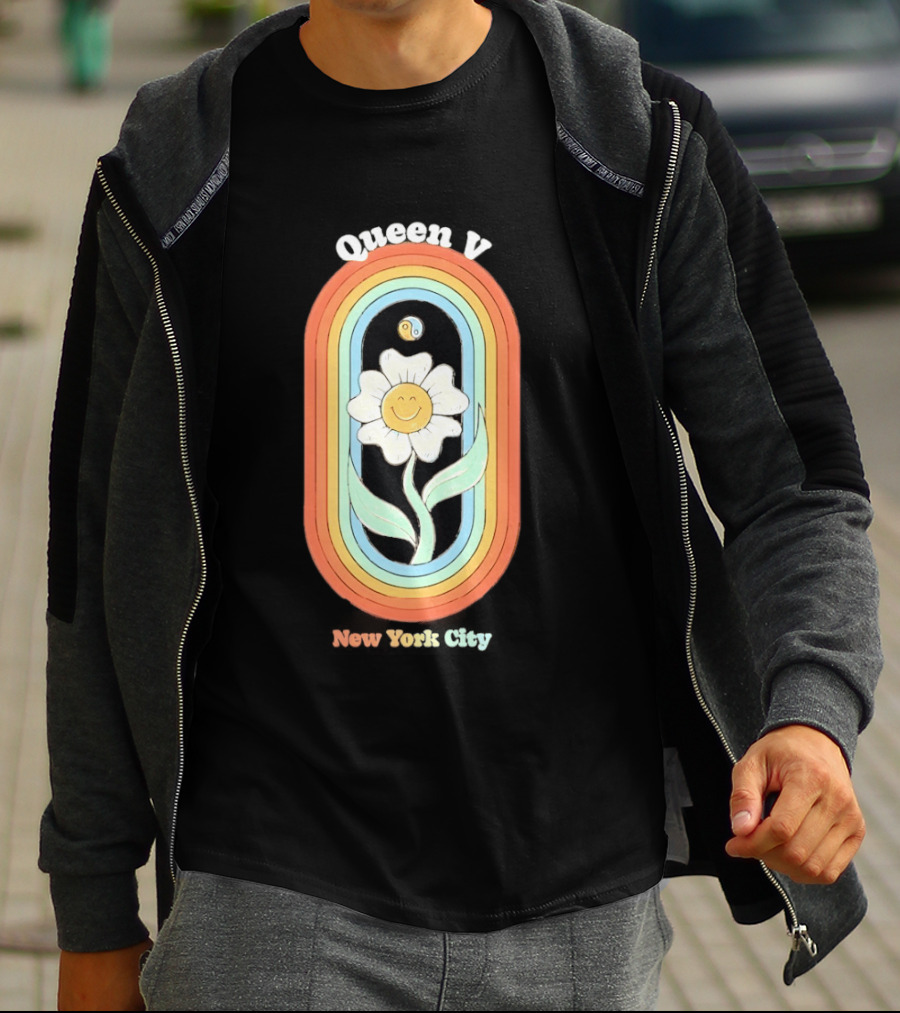 Daisy Rainbow Queen V Yin Yang New York City T-Shirt