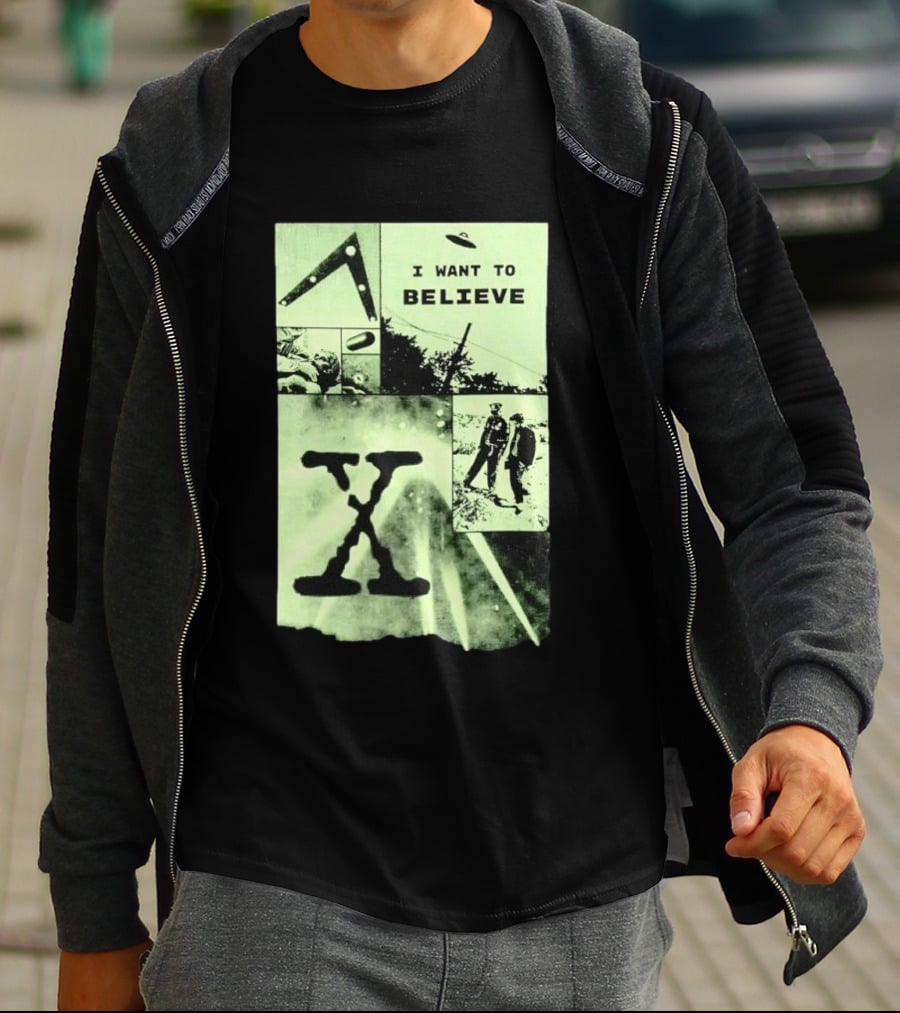 Paranormal I Want To Believe UFO X Files Aliens And Mysteries T-Shirt