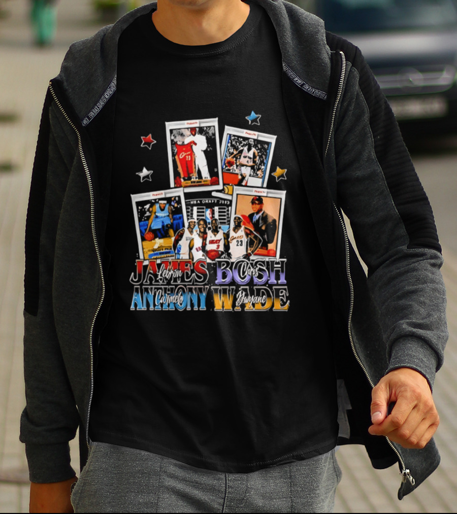 Puka Nacua With Draft 2003 James Bosh Anthony Wade Basketball Legends NBA T-Shirt