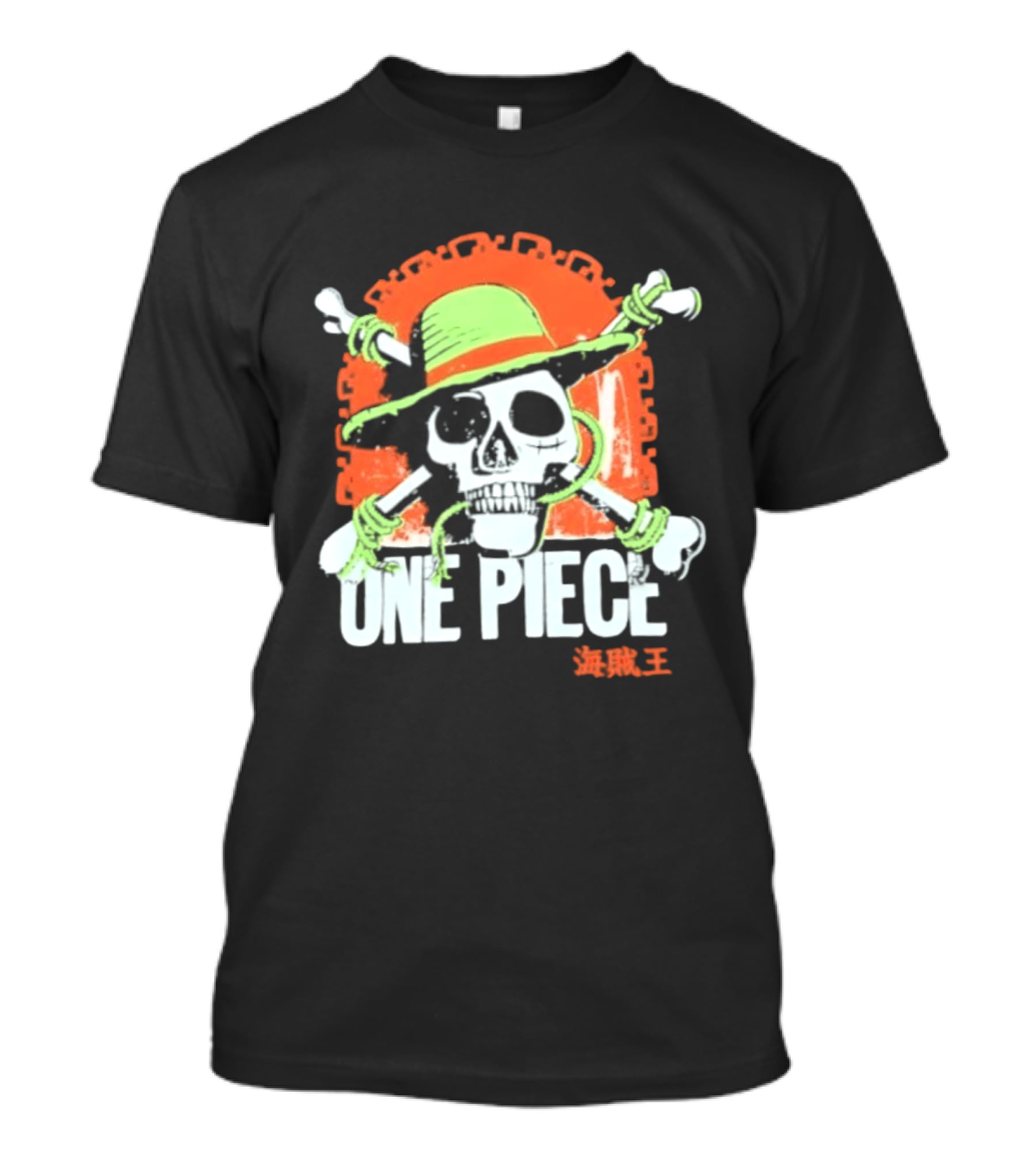 Ripple Junction One Piece Jolly Roger Skull With Hat T-Shirt