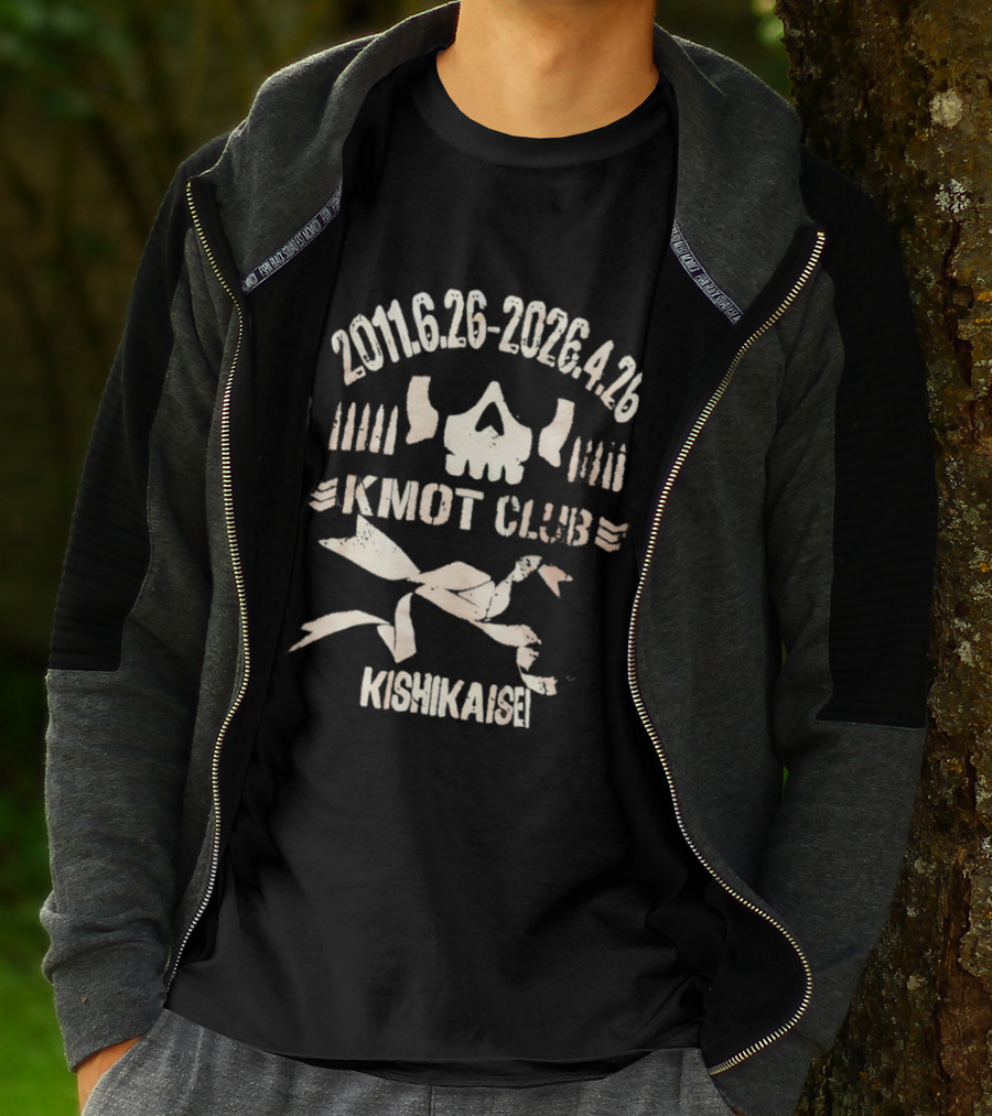 Kmot Club 2011 6 26 To 2026 4 26 Kishikaisei Skull And Ribbon T-Shirt