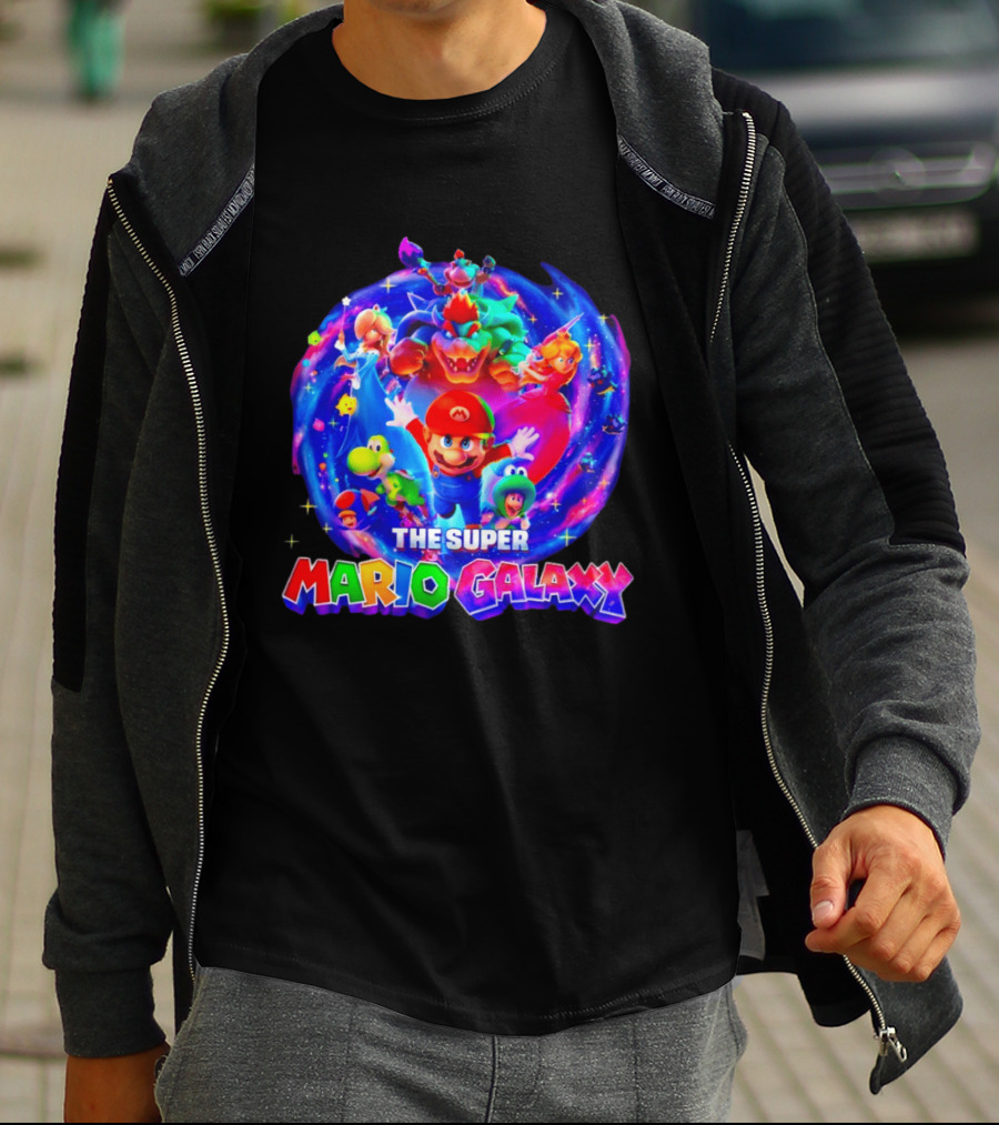 The Super Mario Galaxy Movie Bowser Luigi Peach Yoshi T-Shirt