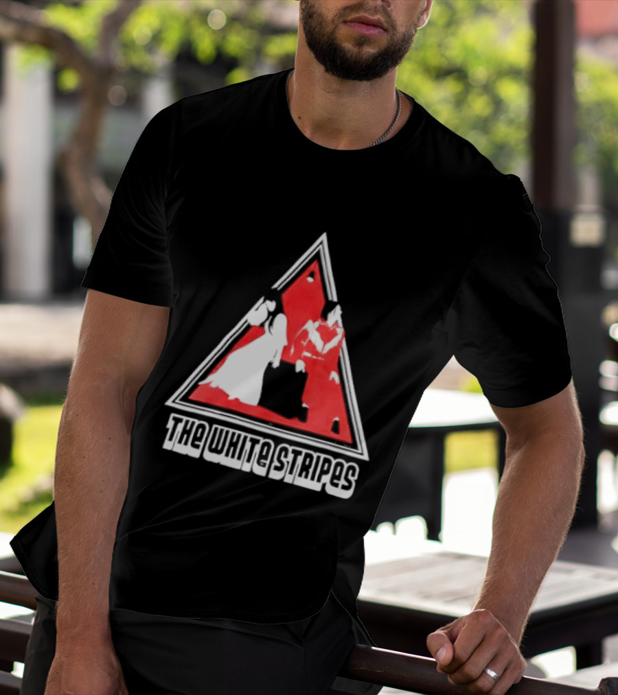 The White Stripes Triangle Red And White Duo T-Shirt