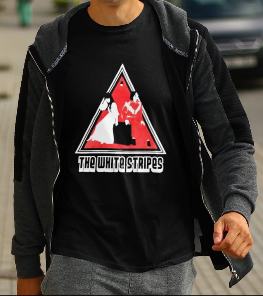 The White Stripes Triangle Red And White Duo T-Shirt