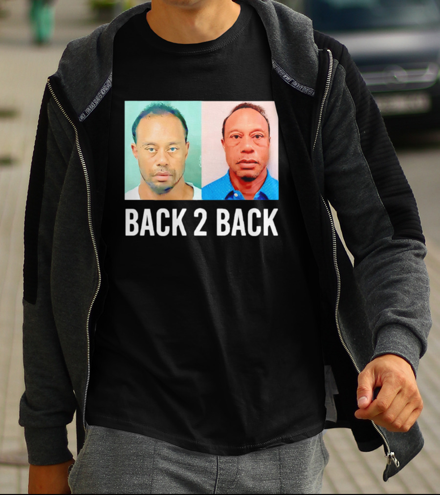 Tiger Woods Back 2 Back Shot Photo Collage T-Shirt
