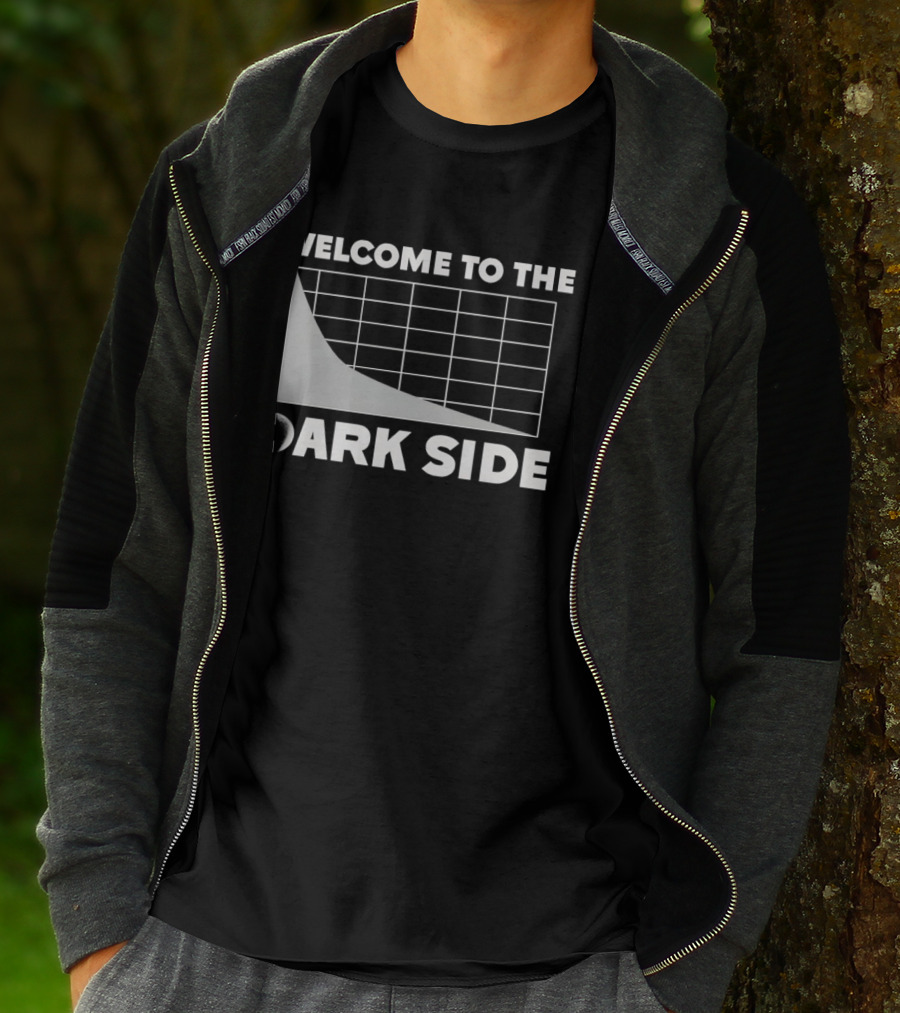 Welcome To The Dark Side Logarithmic Function Graph Star Wars Pun T-Shirt