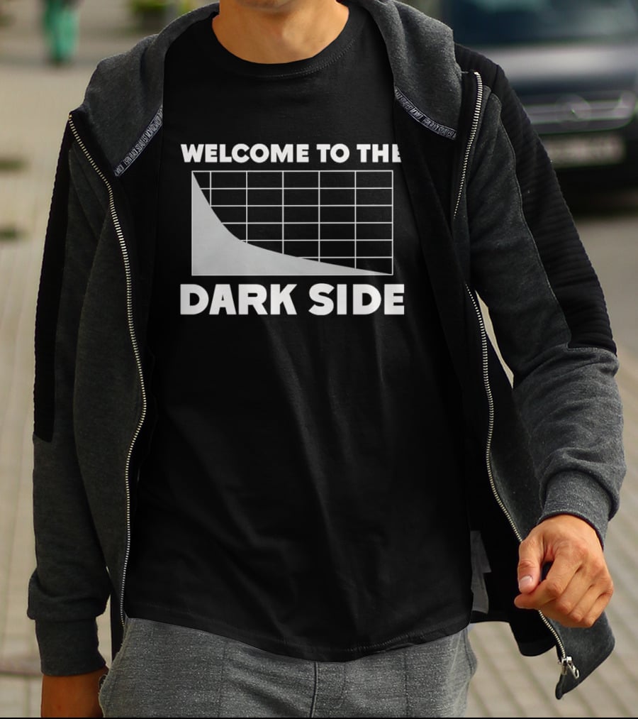 Welcome To The Dark Side Logarithmic Function Graph Star Wars Pun T-Shirt