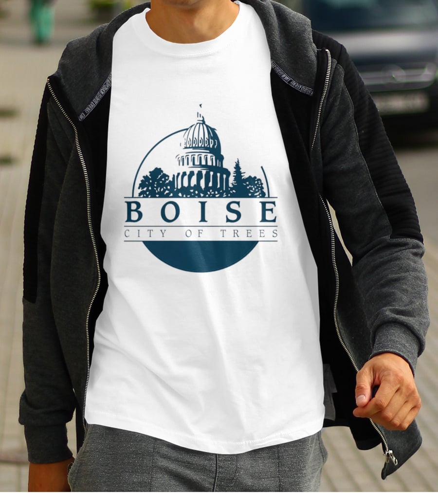 Boise City Of Trees Capitol Building Skyline T-Shirt