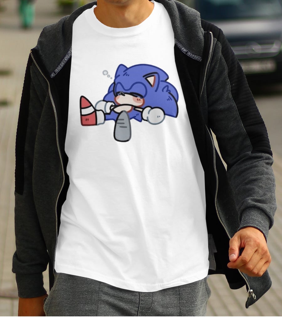 Chibi Sanic The Hedgehog Sleeping Kawaii 2026 T-Shirt