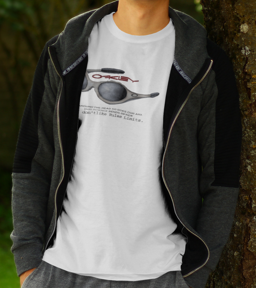 Oakley Sunglasses Bends Optics Science No Rules Limits T-Shirt