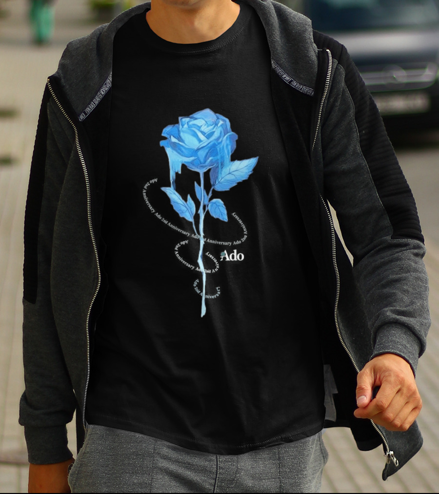 Ado Staff Blue Rose 5th Anniversary Los Angeles LA T-Shirt