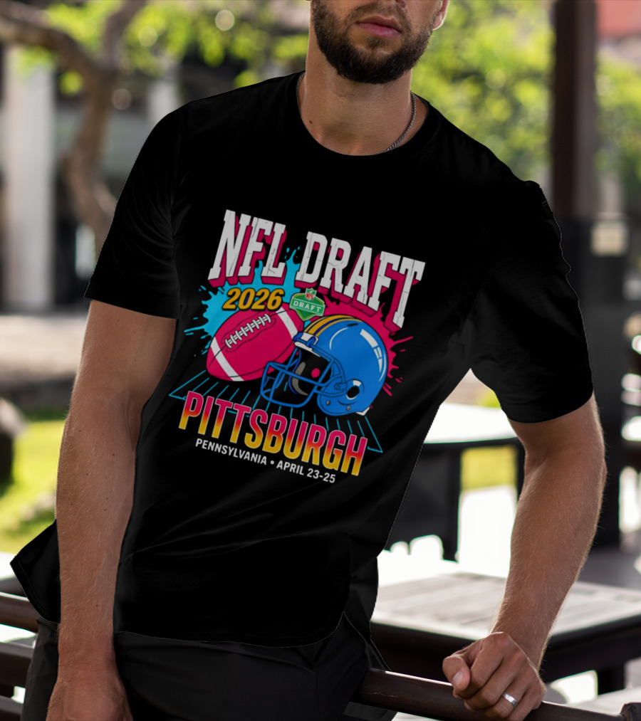 NFL Draft 2026 Pittsburgh Pennsylvania April 23 25 Football Helmet T-Shirt
