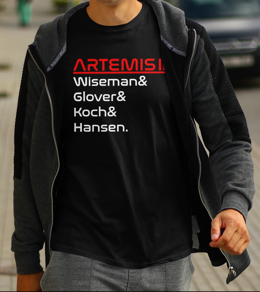 Artemis II Wiseman Glover Koch Hansen Crew Names T-Shirt