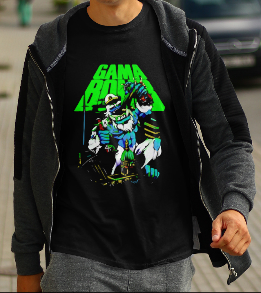 Gama Bomb Drink Up Skeleton Monster Cheers T-Shirt