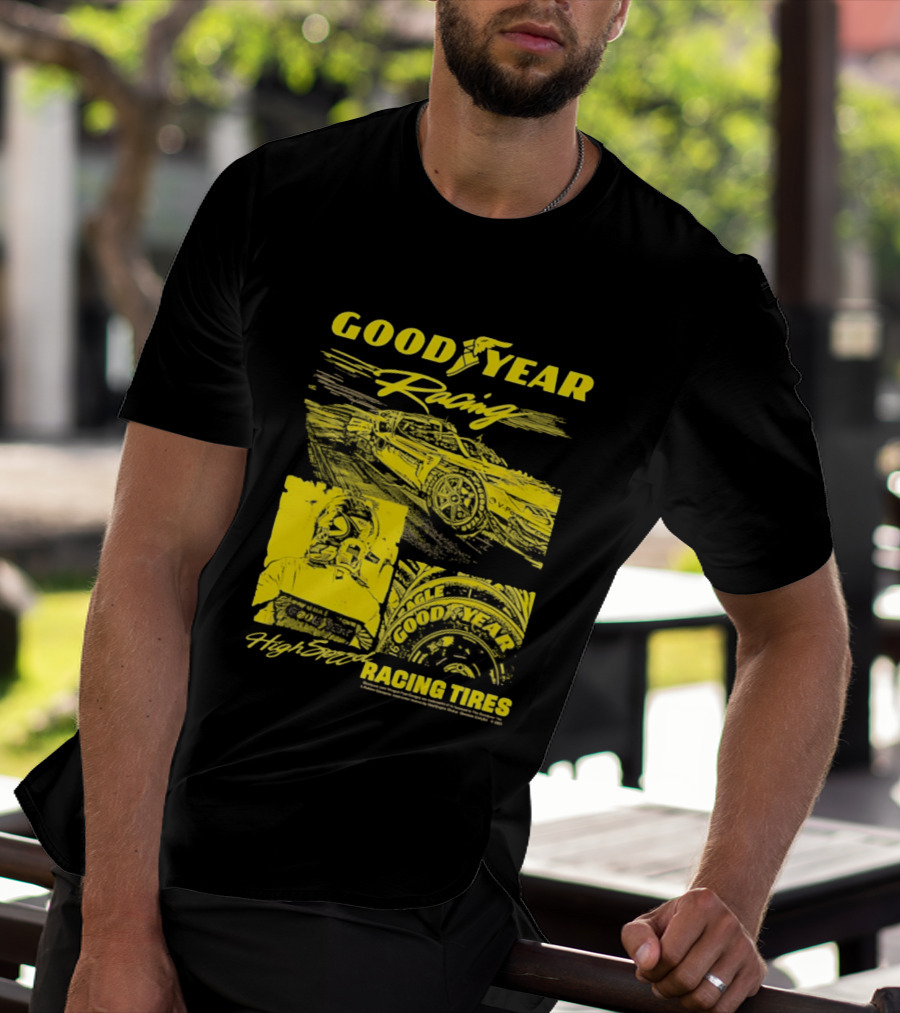 Goodyear Racing High Speed Racing Tires Panels T-Shirt