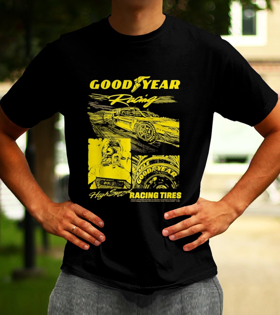 Goodyear Racing High Speed Racing Tires Panels T-Shirt