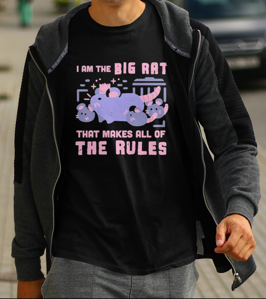 I Am The Big Rat That Makes All Of The Rules Pink Cartoon T-Shirt