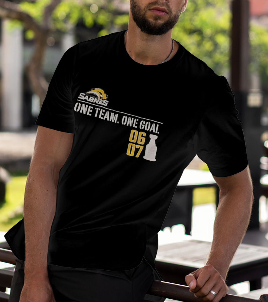 Buffalo Sabres One Team One Goal 06 07 Stanley Cup T-Shirt