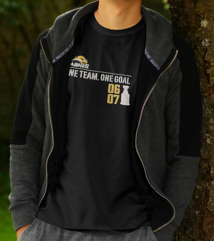 Buffalo Sabres One Team One Goal 06 07 Stanley Cup T-Shirt