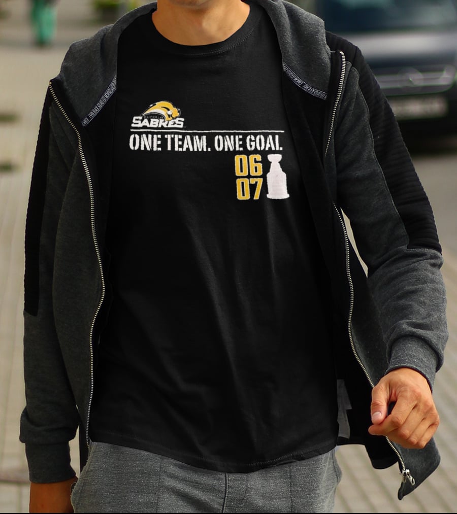 Buffalo Sabres One Team One Goal 06 07 Stanley Cup T-Shirt