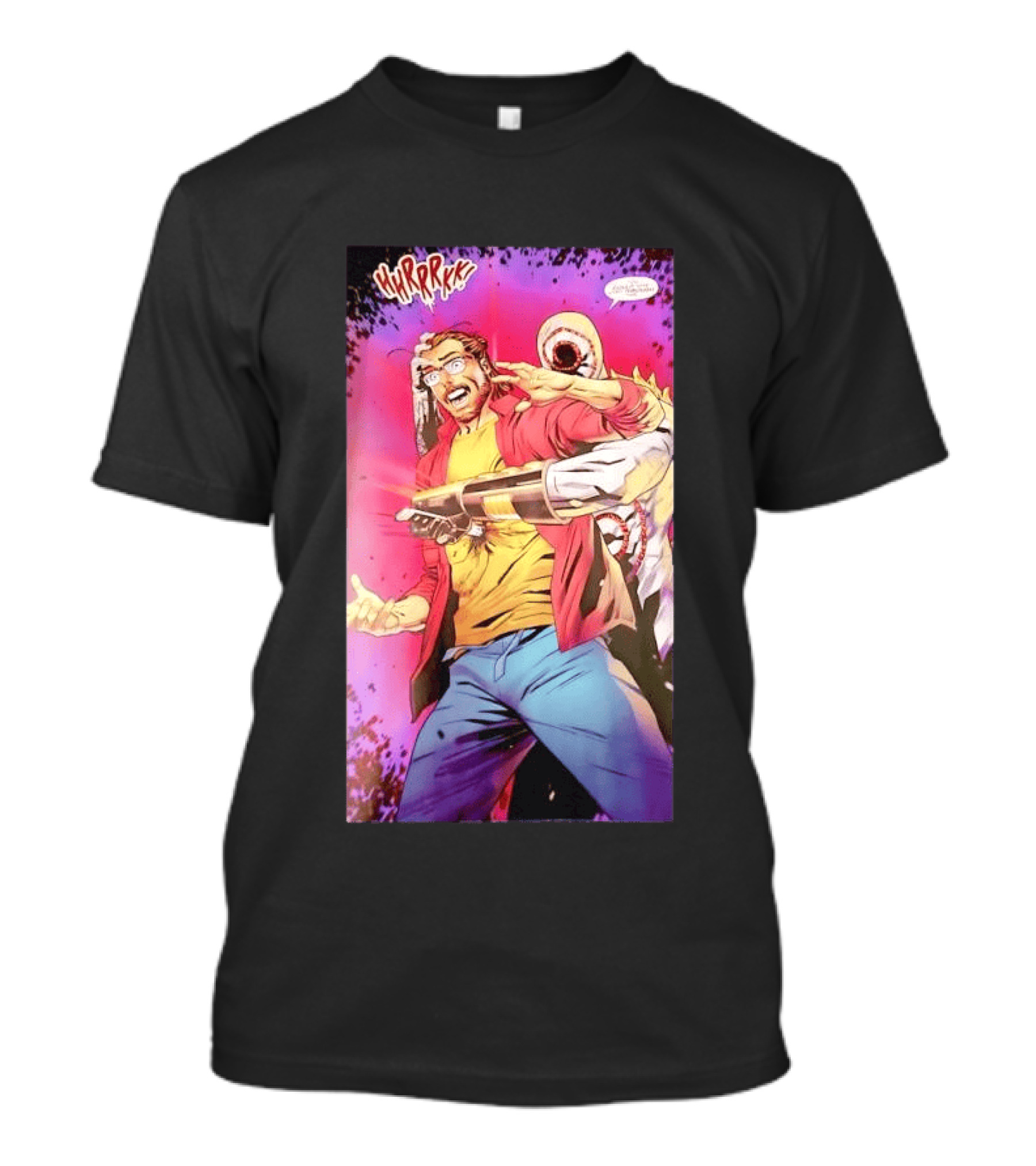 Hirrrkk Paul Rabin Spider Man Marvel Comic Action Panel T-Shirt