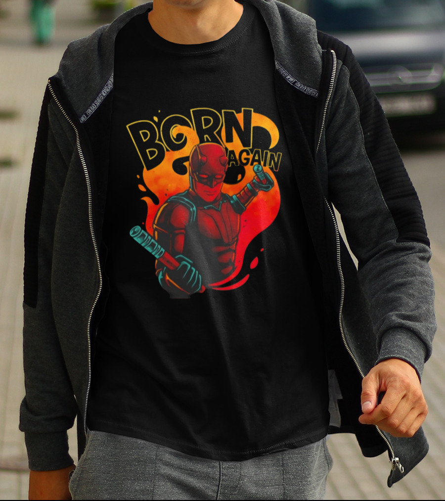 Born Again Daredevil Fiery Resurrection T-Shirt