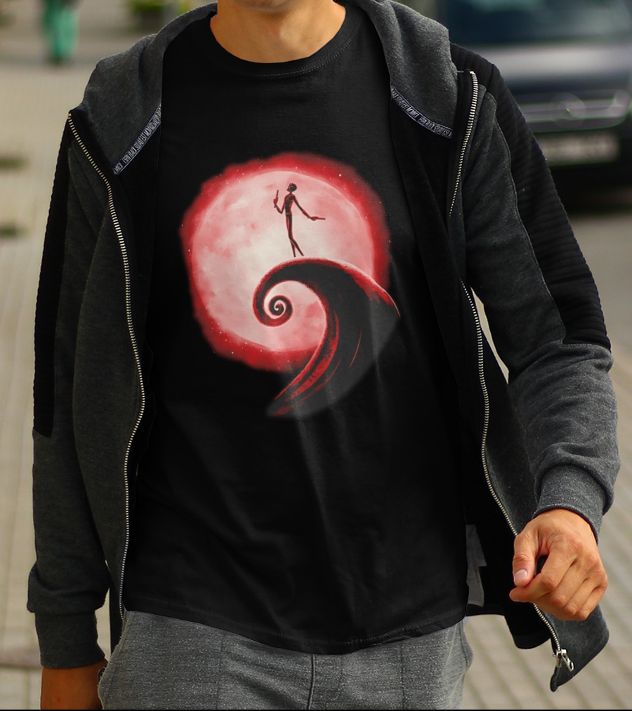 Daredevil The Nightmare Before Christmas Crossover Red Moon Scene T-Shirt