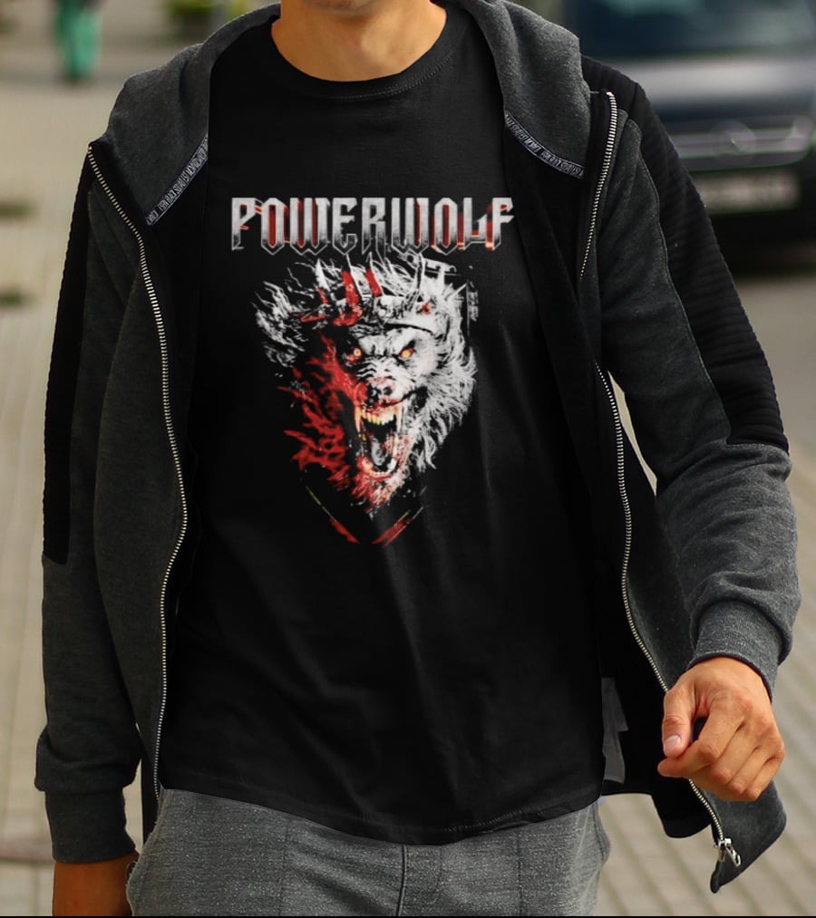 Powerwolf Wolf In Blood Splatter Special T-Shirt