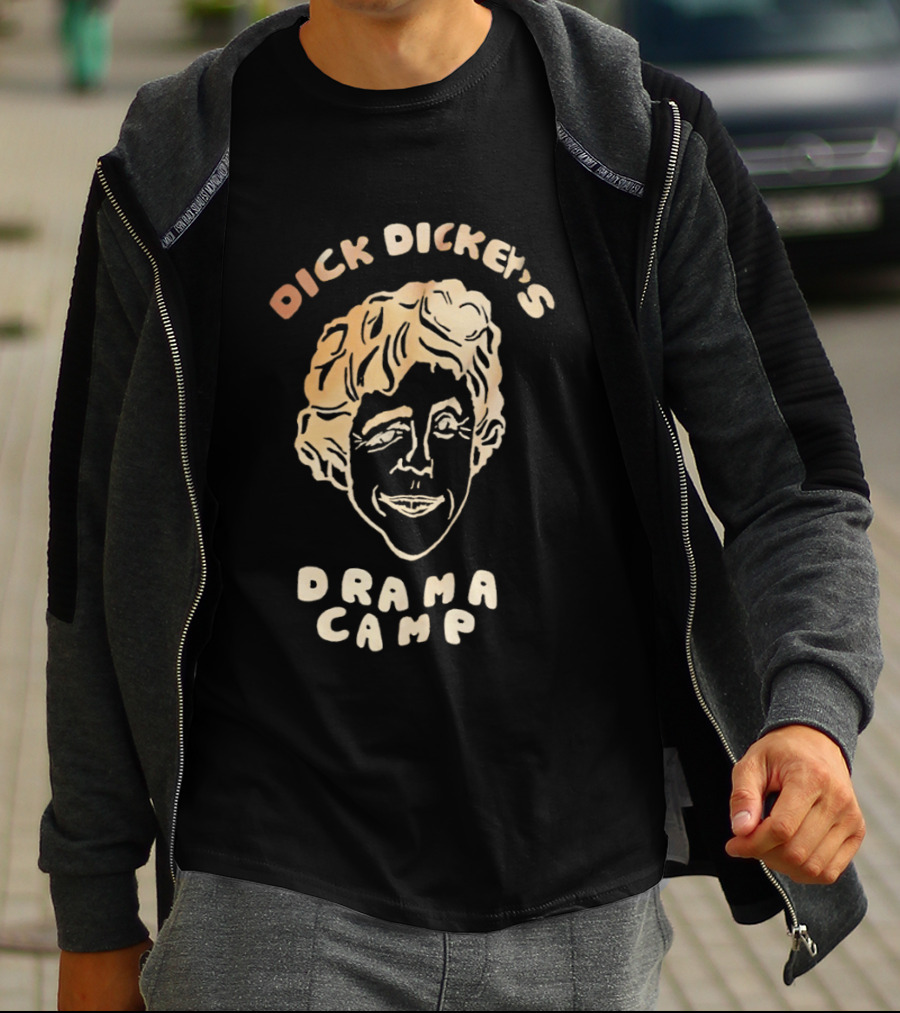 Dick Dickey's Drama Camp Funny Character Sketch Face T-Shirt