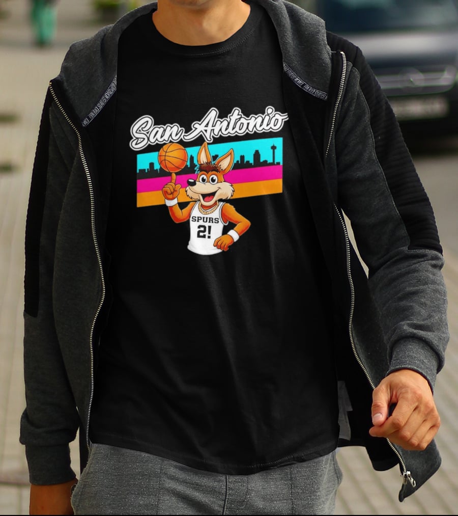 San Antonio Coyote Spurs Basketball Skyline 21 T-Shirt