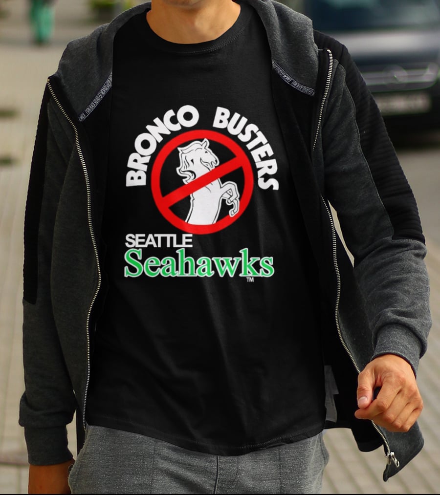 Seattle Seahawks Bronco Busters No Broncos Allowed T-Shirt