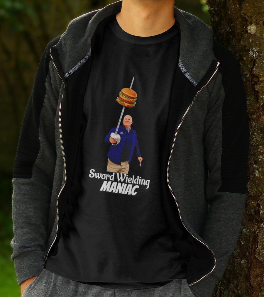 Double Burger Sword Wielding Maniac T-Shirt