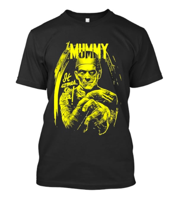The Mummy It Comes To Life Horror Classic Vintage Yellow T-Shirt