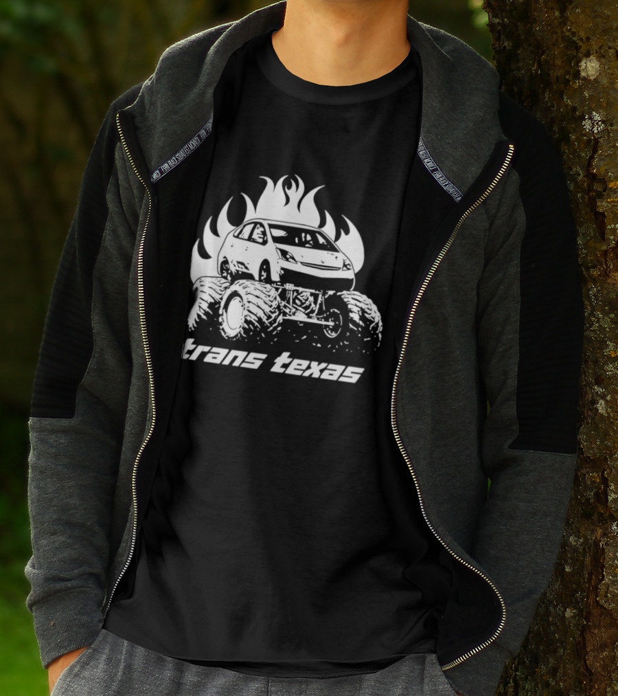 Trans Texas Monster Truck Fiery Off Road Power T-Shirt