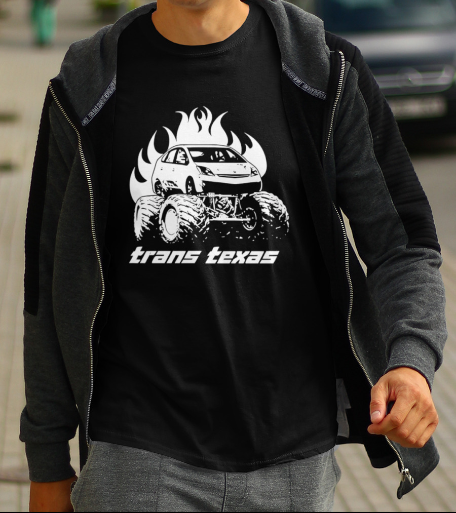 Trans Texas Monster Truck Fiery Off Road Power T-Shirt