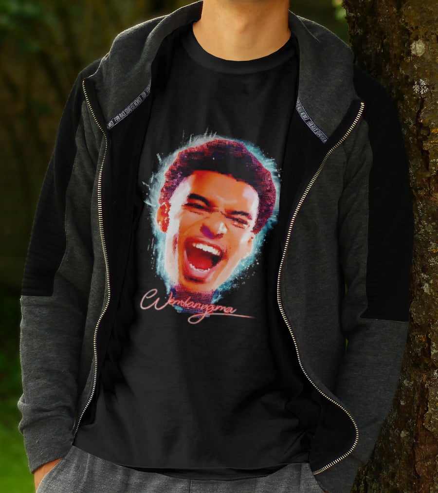 Wembanyama Spurs Basketball 2026 Big Head T-Shirt