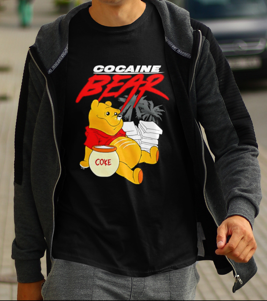 Winnie The Pooh Cocaine Bear Coke Honey Pot T-Shirt