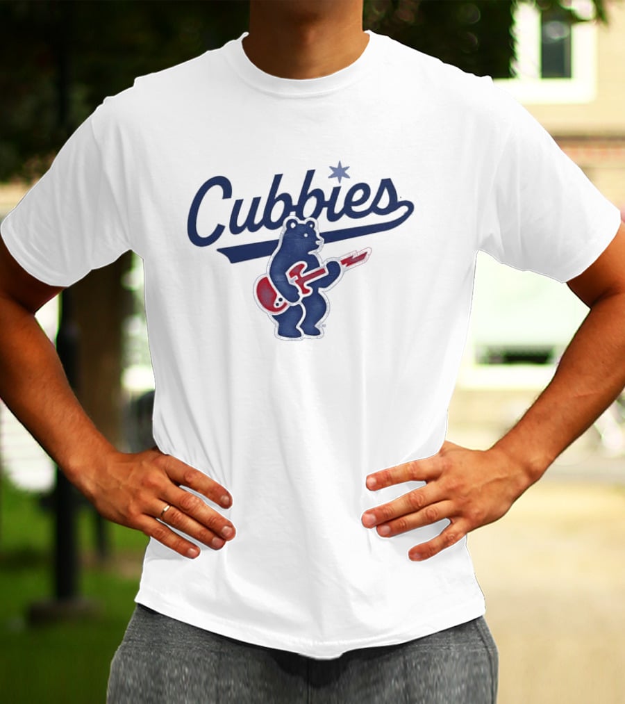 Cubbies Electric Bear Red Guitar Star T-Shirt