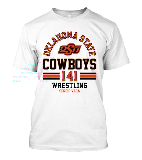 Oklahoma State Cowboys Wrestling 141 Sergio Vega NCAA T-Shirt