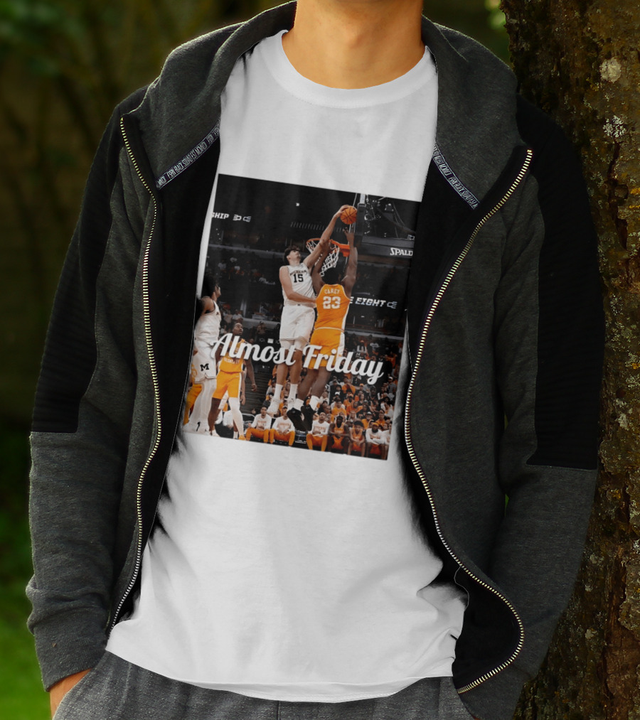 Tennessee Volunteers Vs Michigan Wolverines NCAA Elite Eight Almost Friday Basketball Action T-Shirt