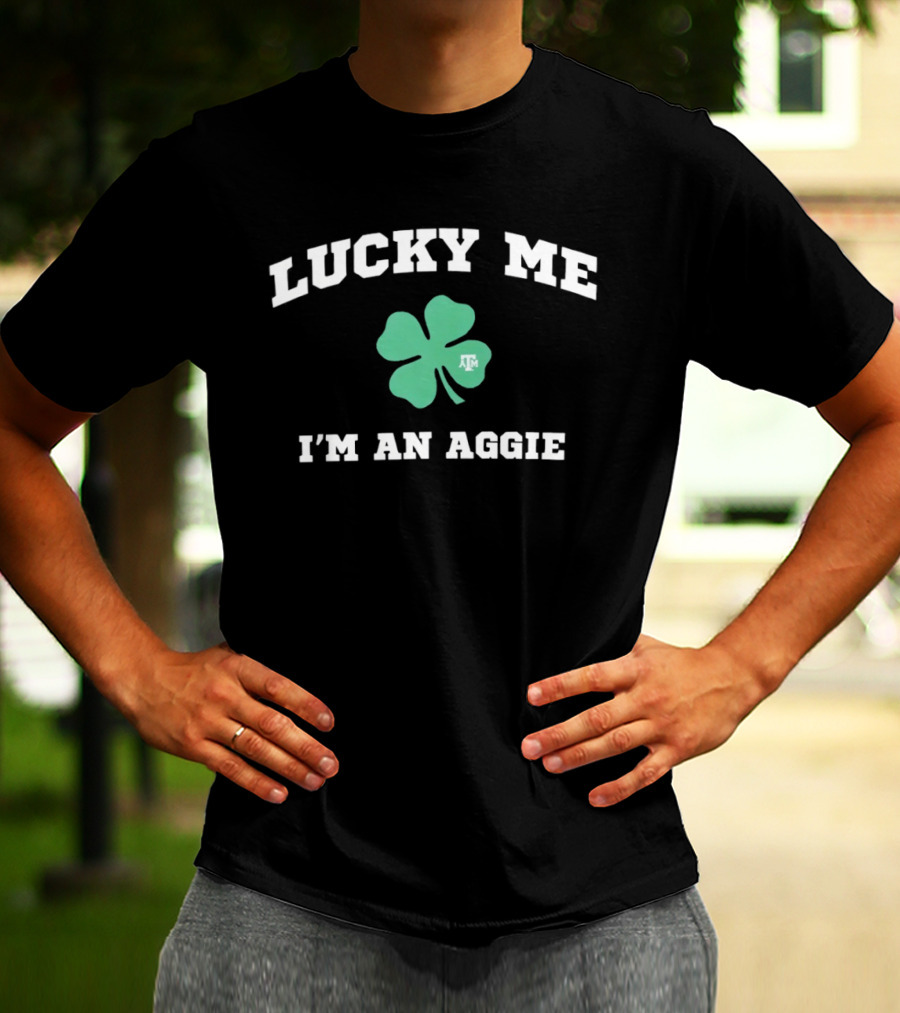 Aggieland Outfitters Lucky Me I'm An Aggie Clover Texas A&M T-Shirt
